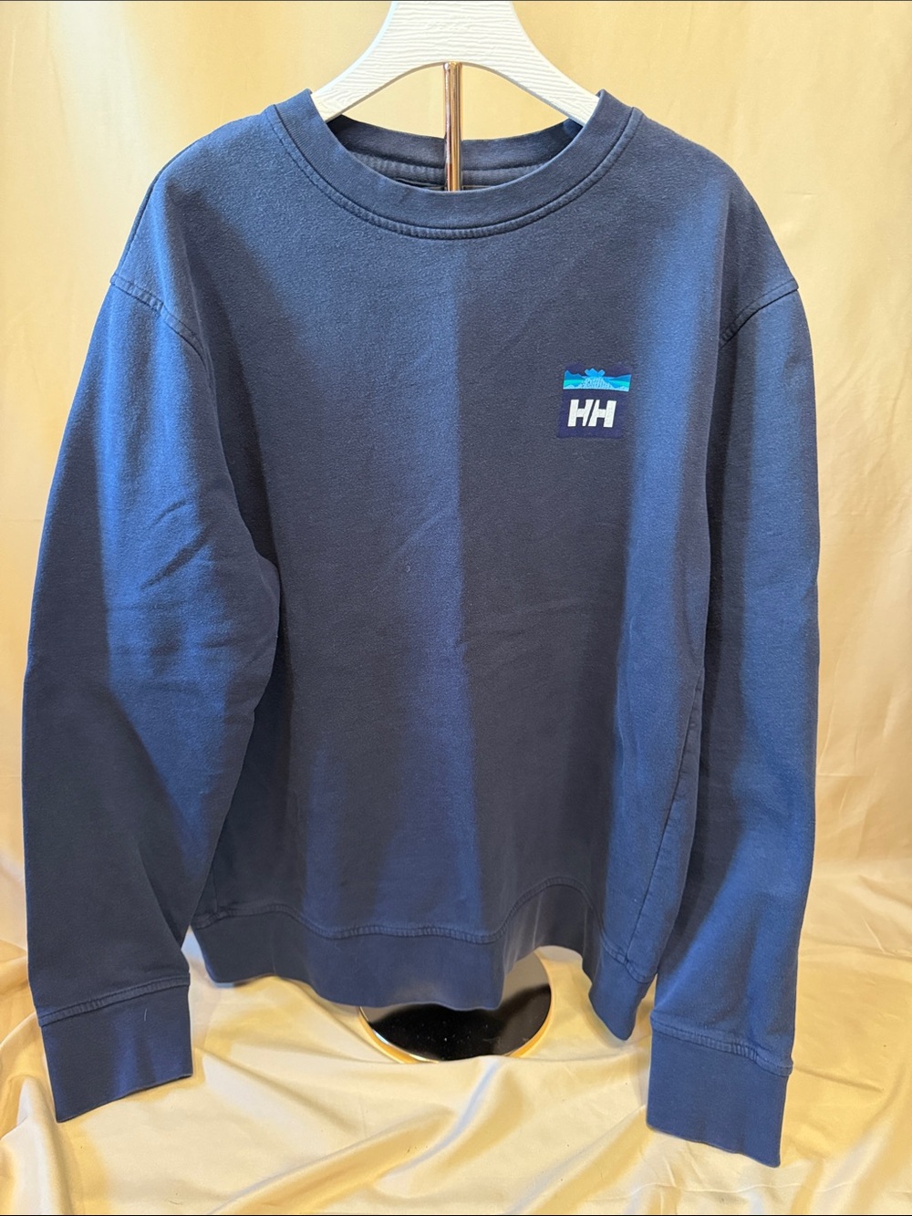 Helly Hansen Men's Dark Navy Crewneck Sweatshirt with Small HH Logo